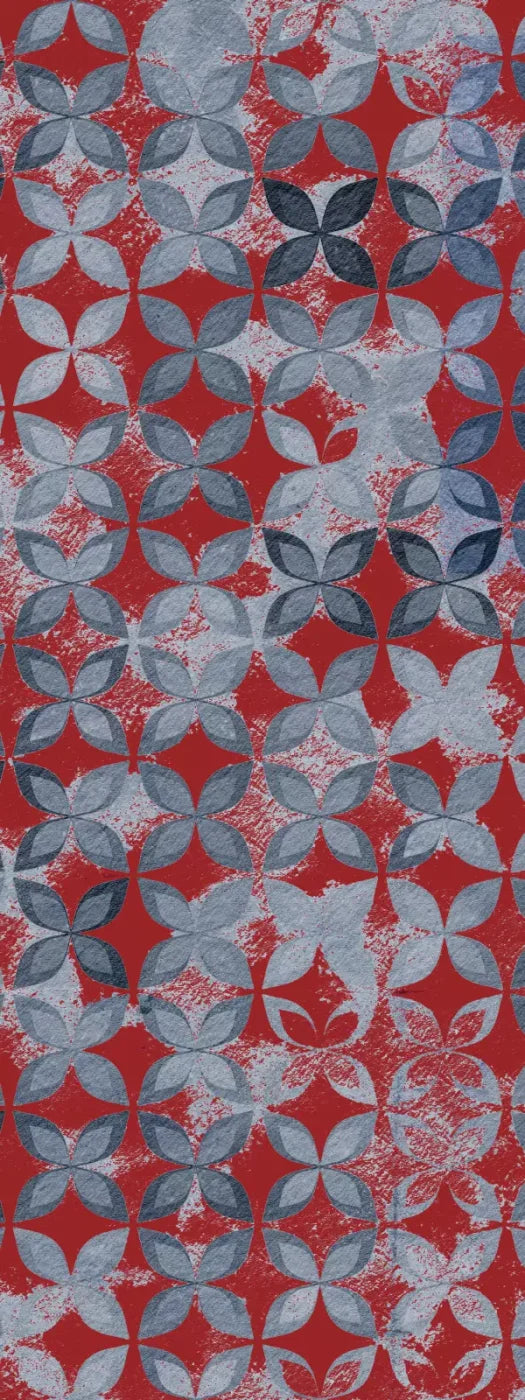 Denim Floral 8X20 Ultracloth ( 96 X 240 Inch ) Backdrop