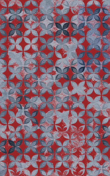 Denim Floral 9X14 Ultracloth ( 108 X 168 Inch ) Backdrop