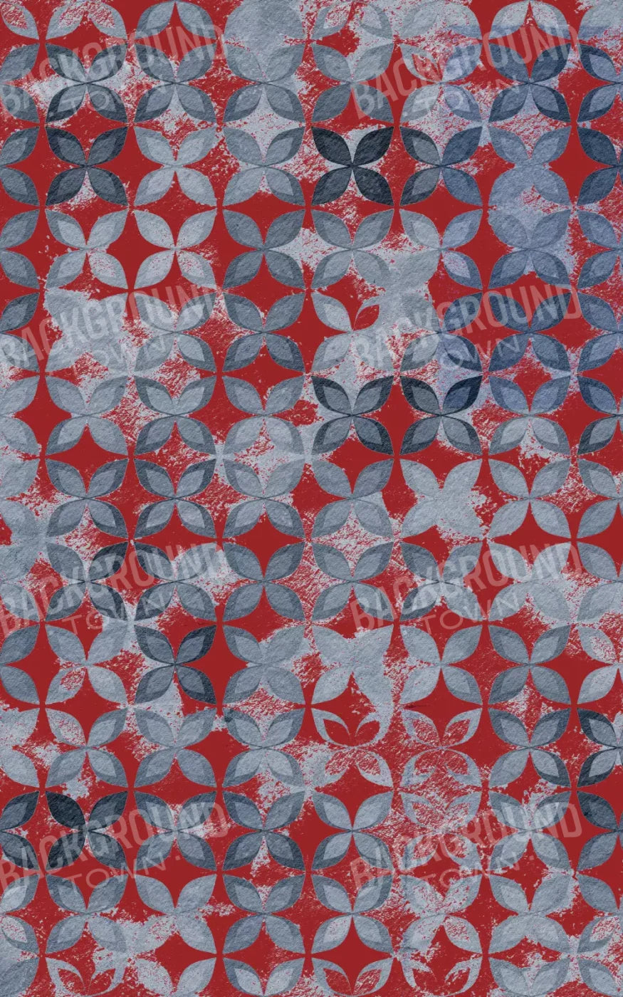 Denim Floral 9X14 Ultracloth ( 108 X 168 Inch ) Backdrop