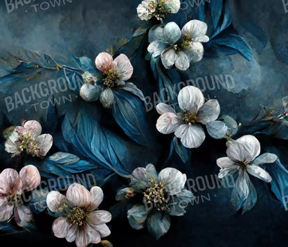 Denim Florals 12X10 Ultracloth ( 144 X 120 Inch ) Backdrop