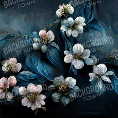 Denim Florals 8X8 Fleece ( 96 X Inch ) Backdrop