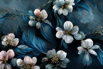 Denim Florals Backdrop