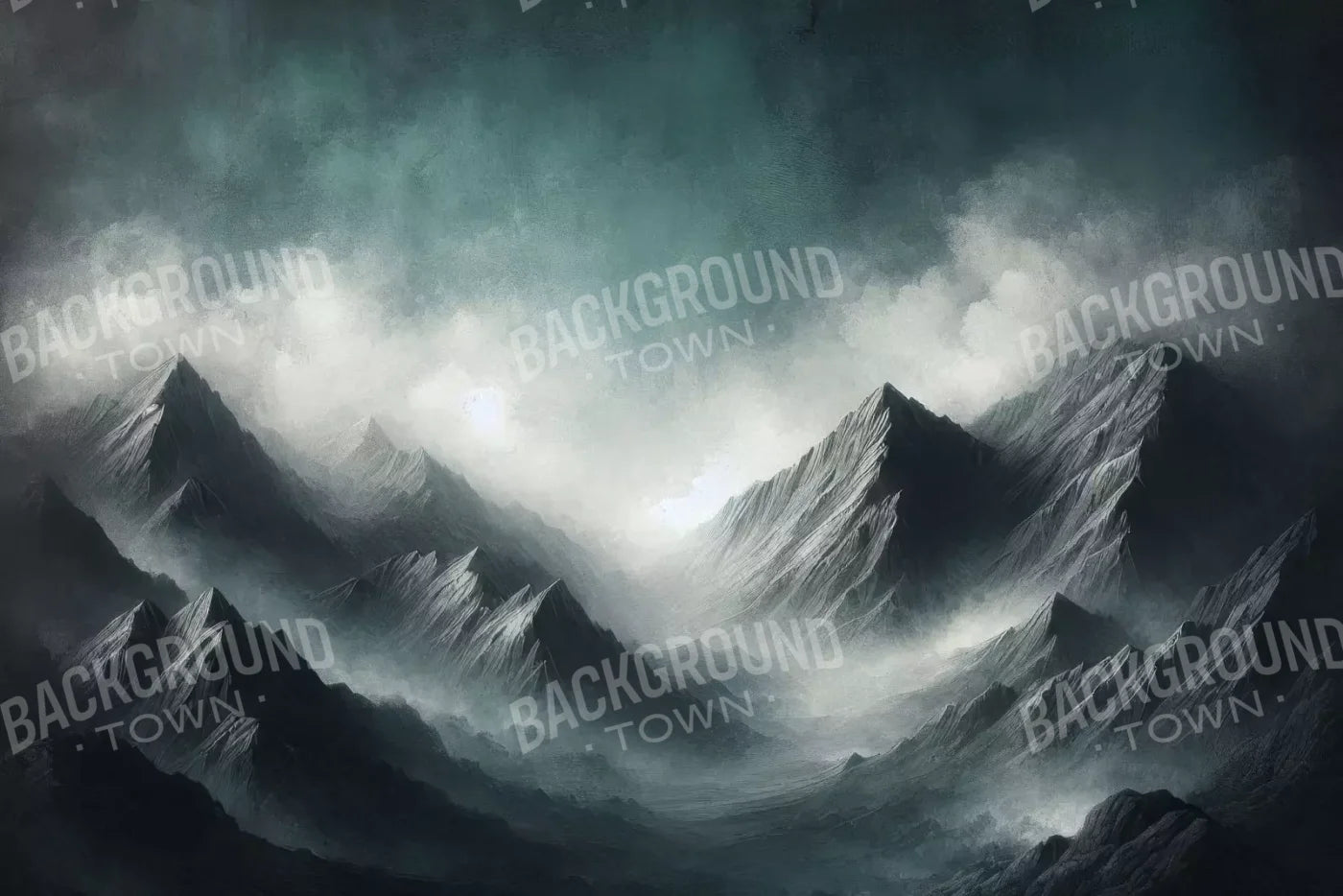 Desolate Mountains 12’X8’ Ultracloth (144 X 96 Inch) Backdrop