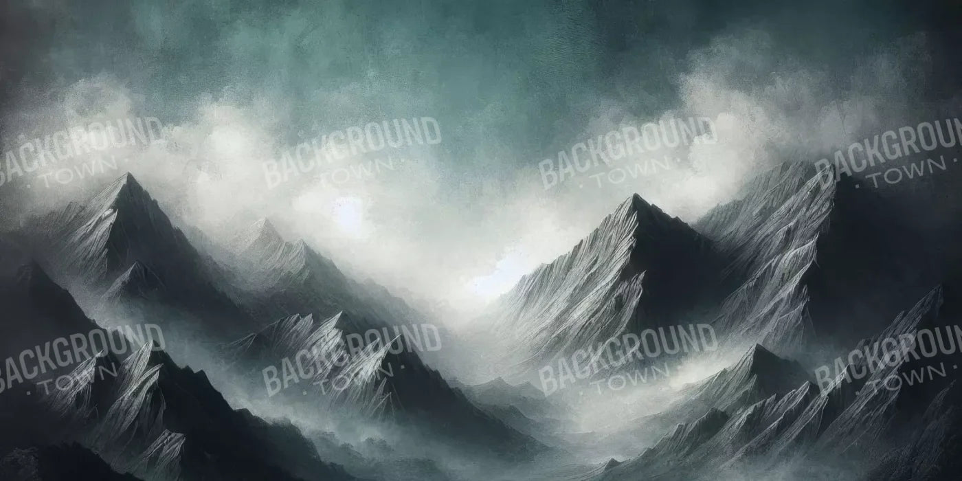 Desolate Mountains 16’X8’ Ultracloth (192 X 96 Inch) Backdrop