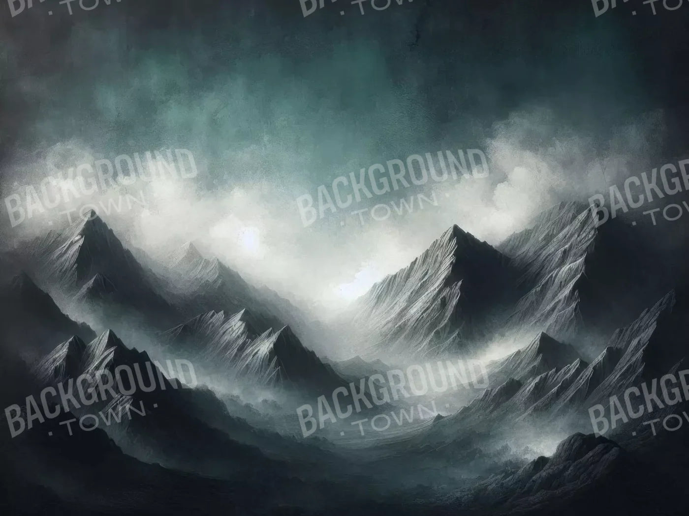 Desolate Mountains 6’8X5’ Fleece (80 X 60 Inch) Backdrop