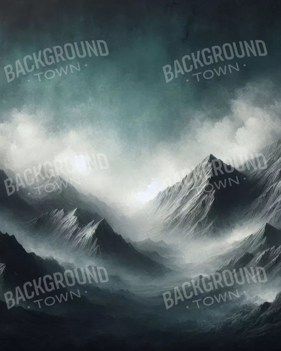 Desolate Mountains 8’X10’ Fleece (96 X 120 Inch) Backdrop