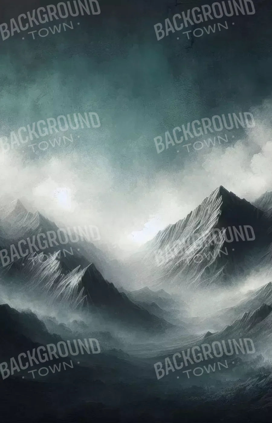 Desolate Mountains 9’X14’ Ultracloth (108 X 168 Inch) Backdrop