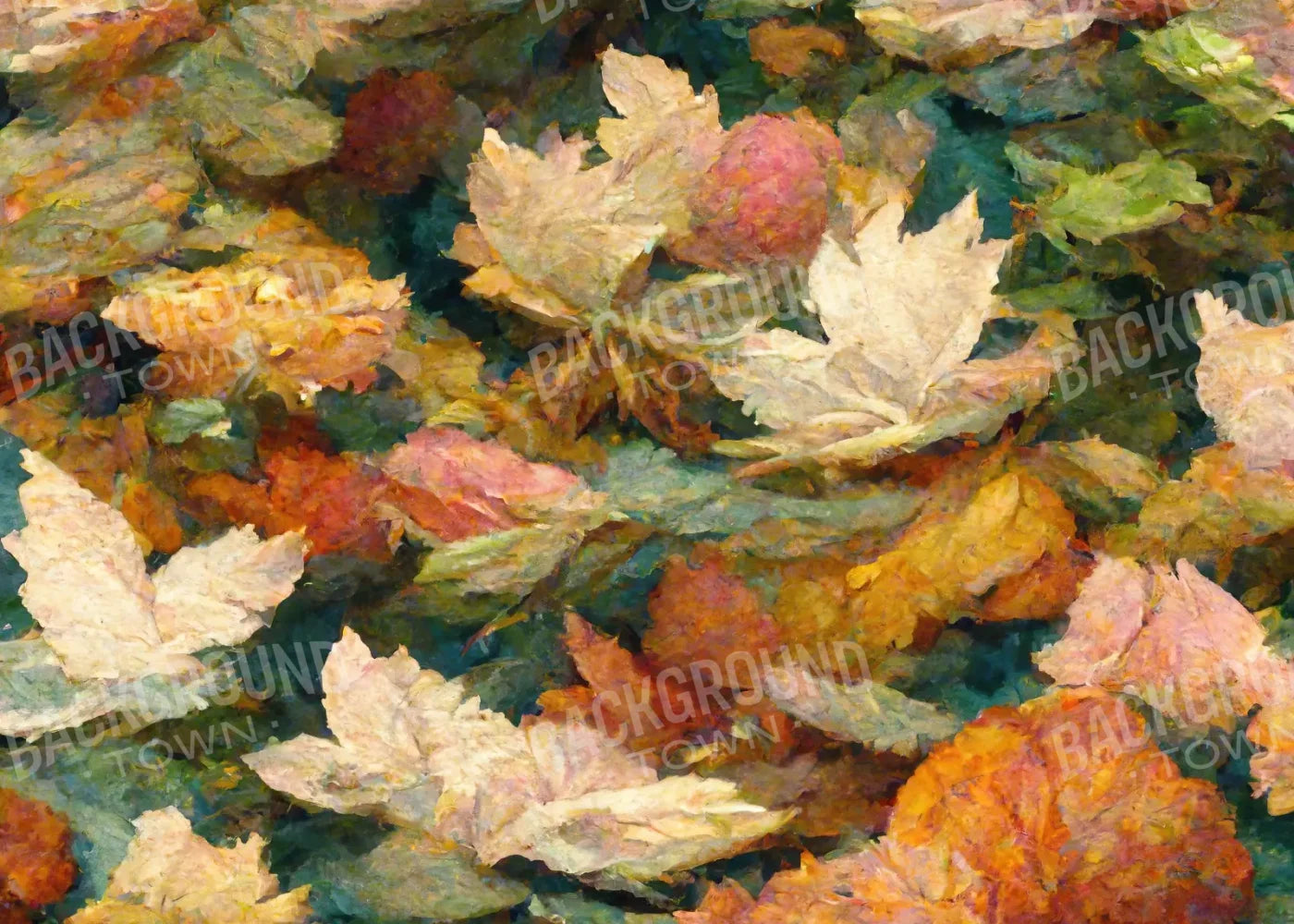 Dewy Leaves 7’X5’ Ultracloth (84 X 60 Inch) Backdrop
