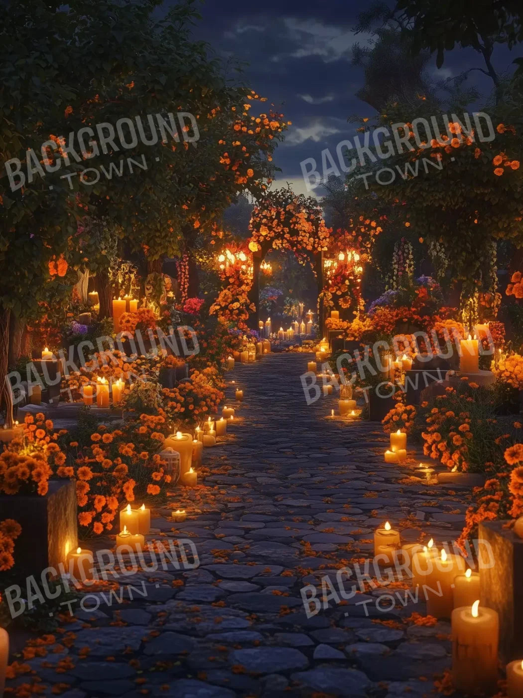 Dia De Los Muertos I 6’X8’ Fleece (72 X 96 Inch) Backdrop