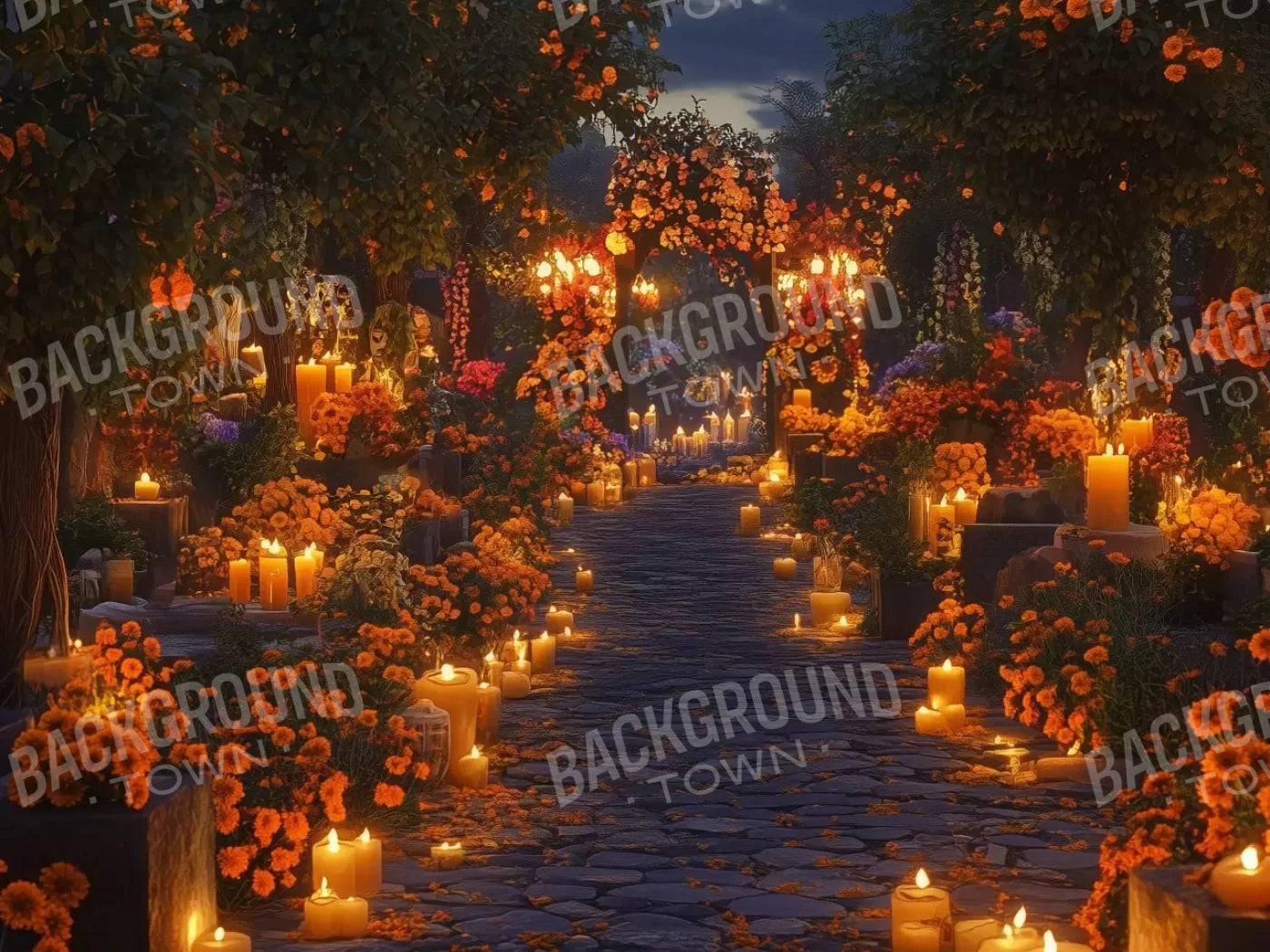 Dia De Los Muertos I 8’X6’ Fleece (96 X 72 Inch) Backdrop