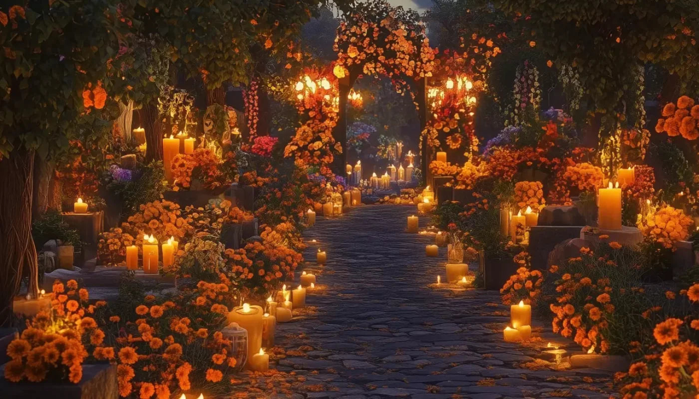 Dia De Los Muertos I 14’X8’ Ultracloth (168 X 96 Inch) Backdrop