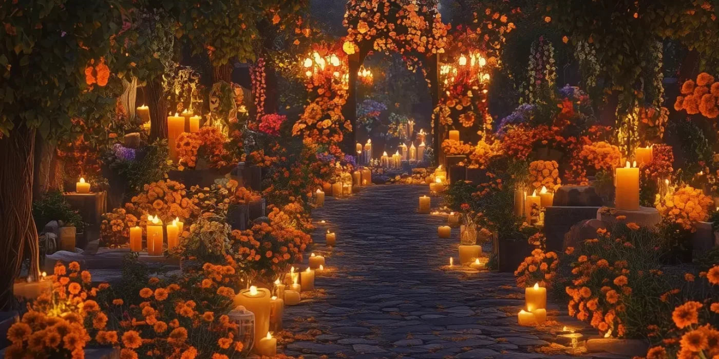 Dia De Los Muertos I 16’X8’ Ultracloth (192 X 96 Inch) Backdrop