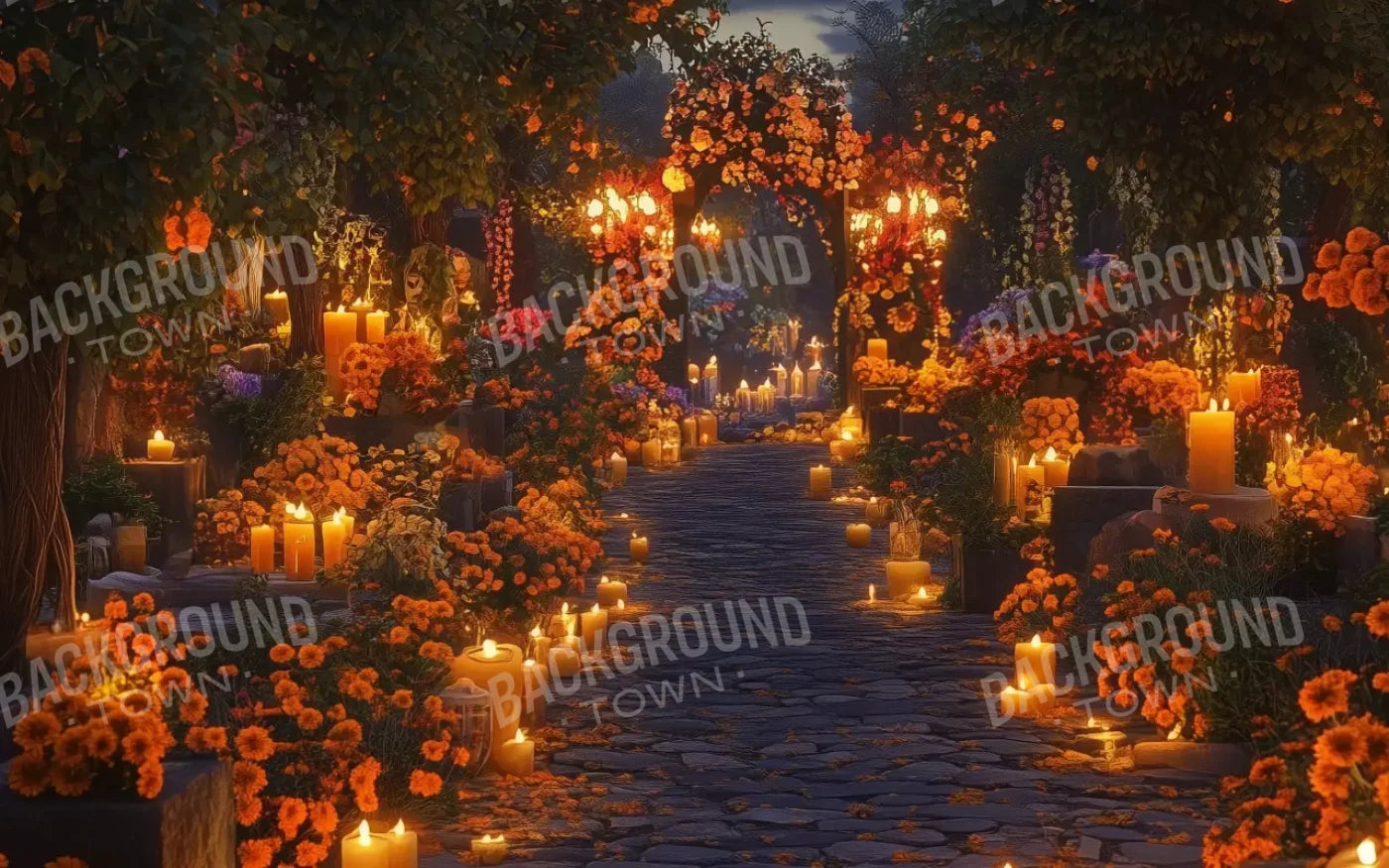 Dia De Los Muertos I 16’X10’ Ultracloth (192 X 120 Inch) Backdrop