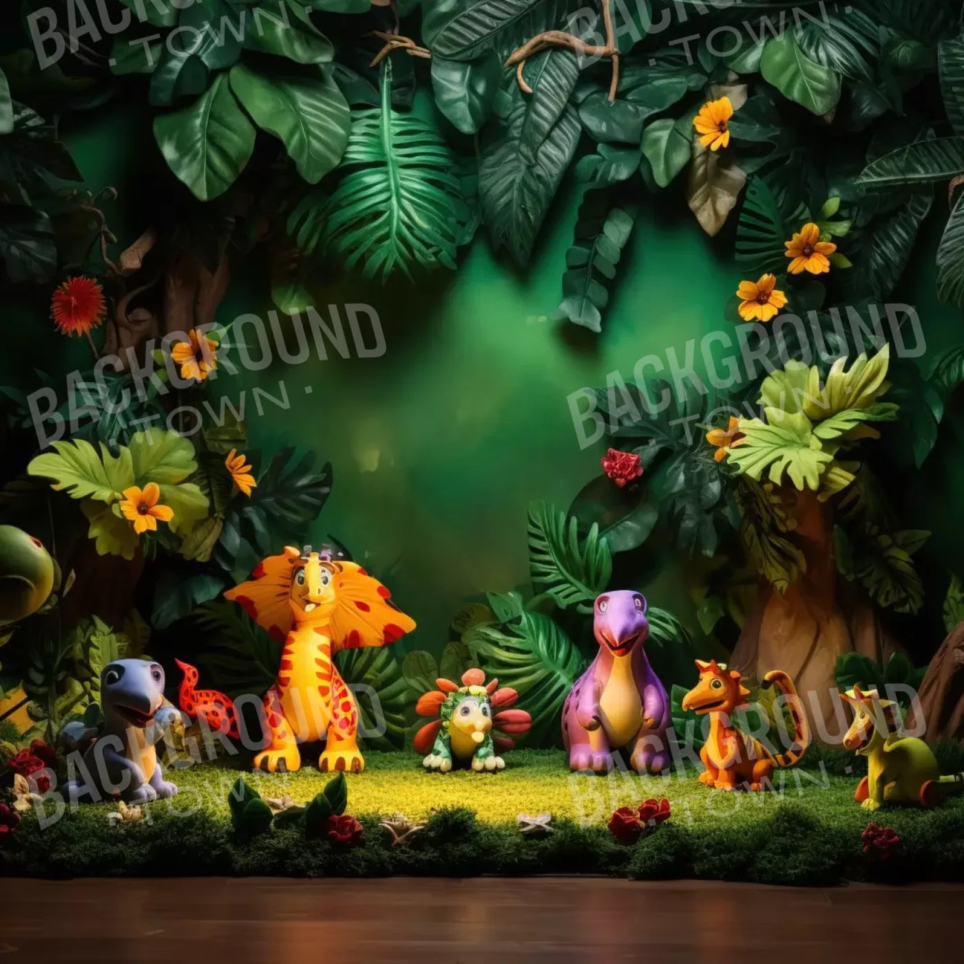 Dinosaur Story 10’X10’ Ultracloth (120 X Inch) Backdrop