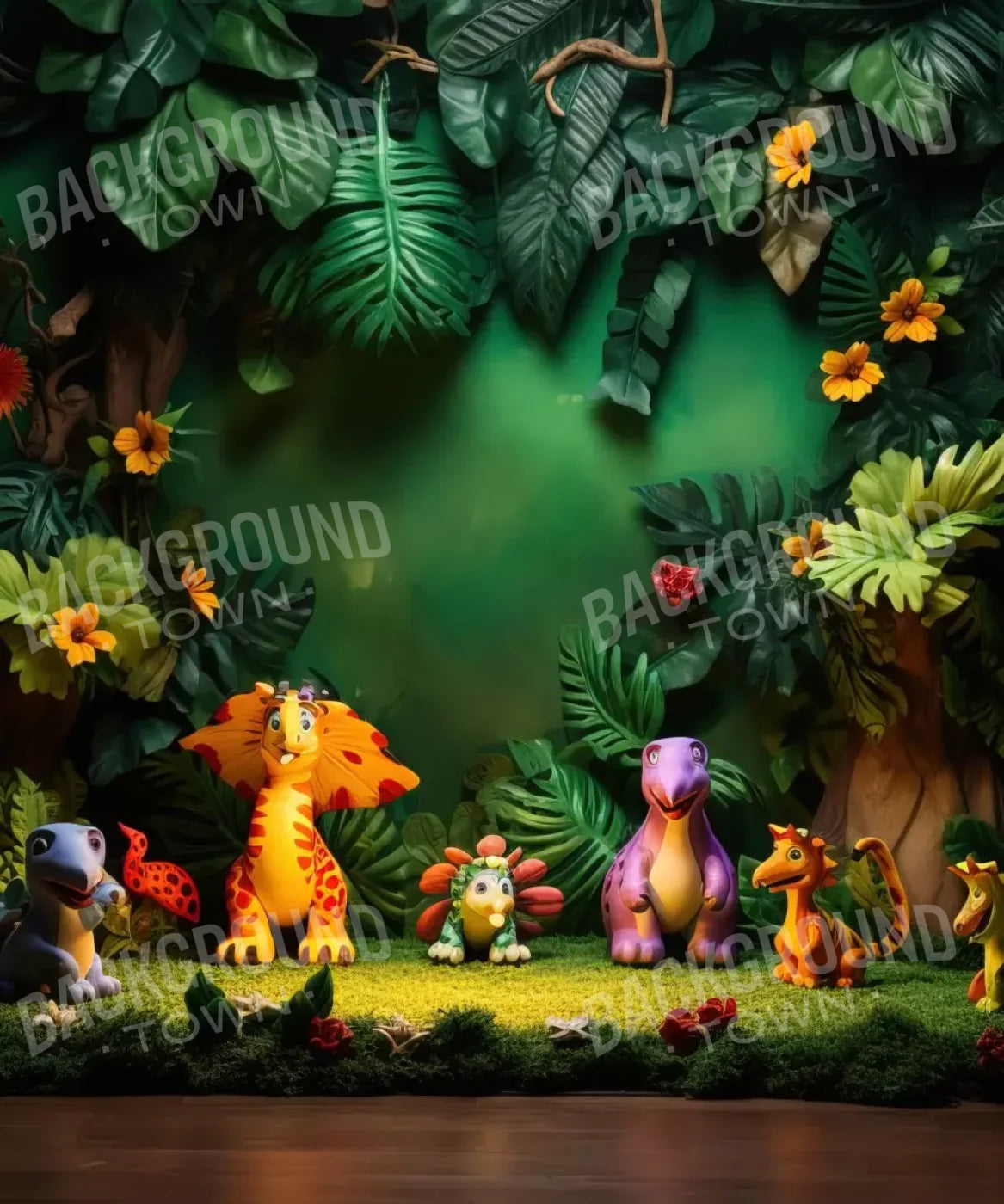 Dinosaur Story 10’X12’ Ultracloth (120 X 144 Inch) Backdrop