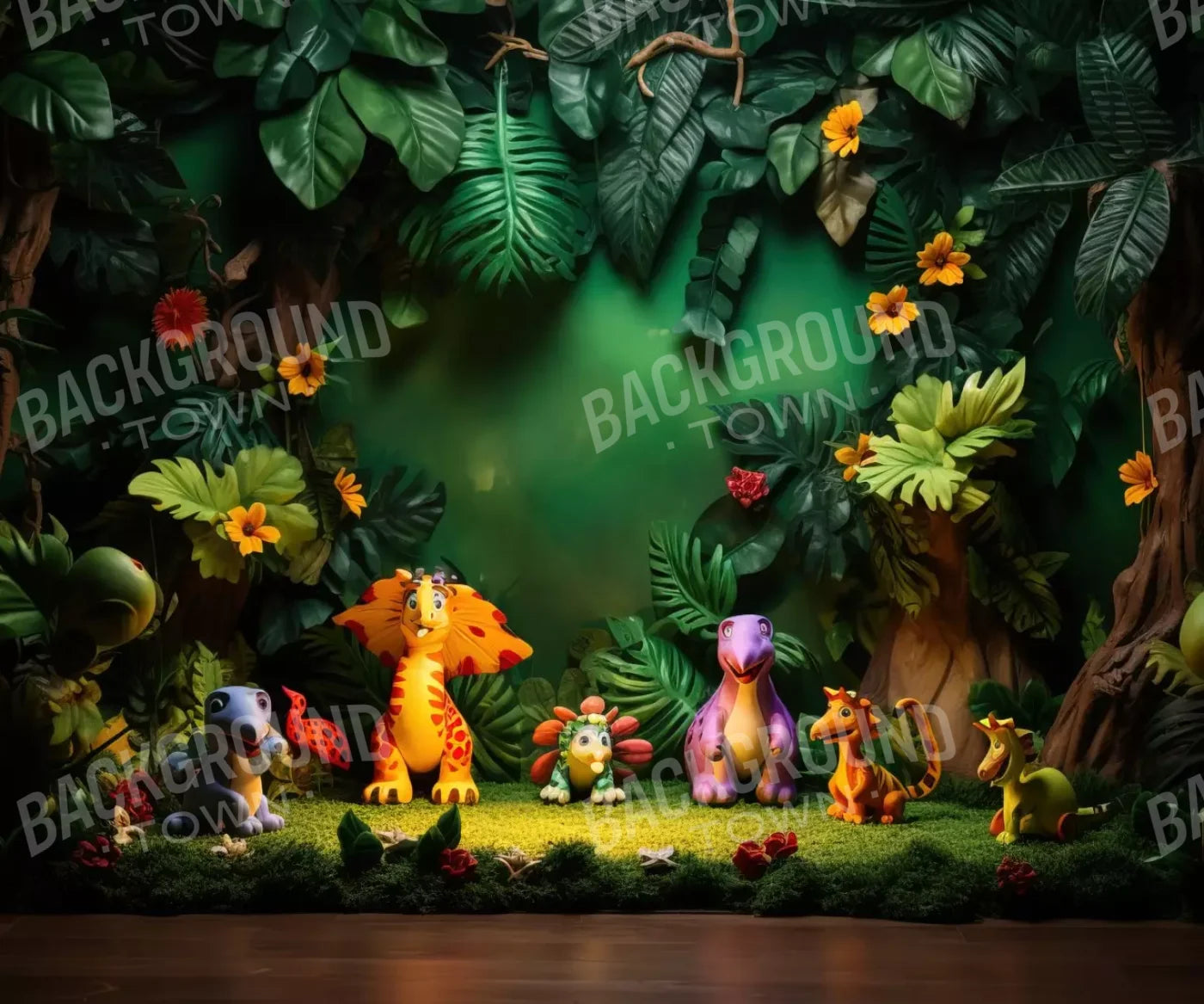 Dinosaur Story 12’X10’ Ultracloth (144 X 120 Inch) Backdrop