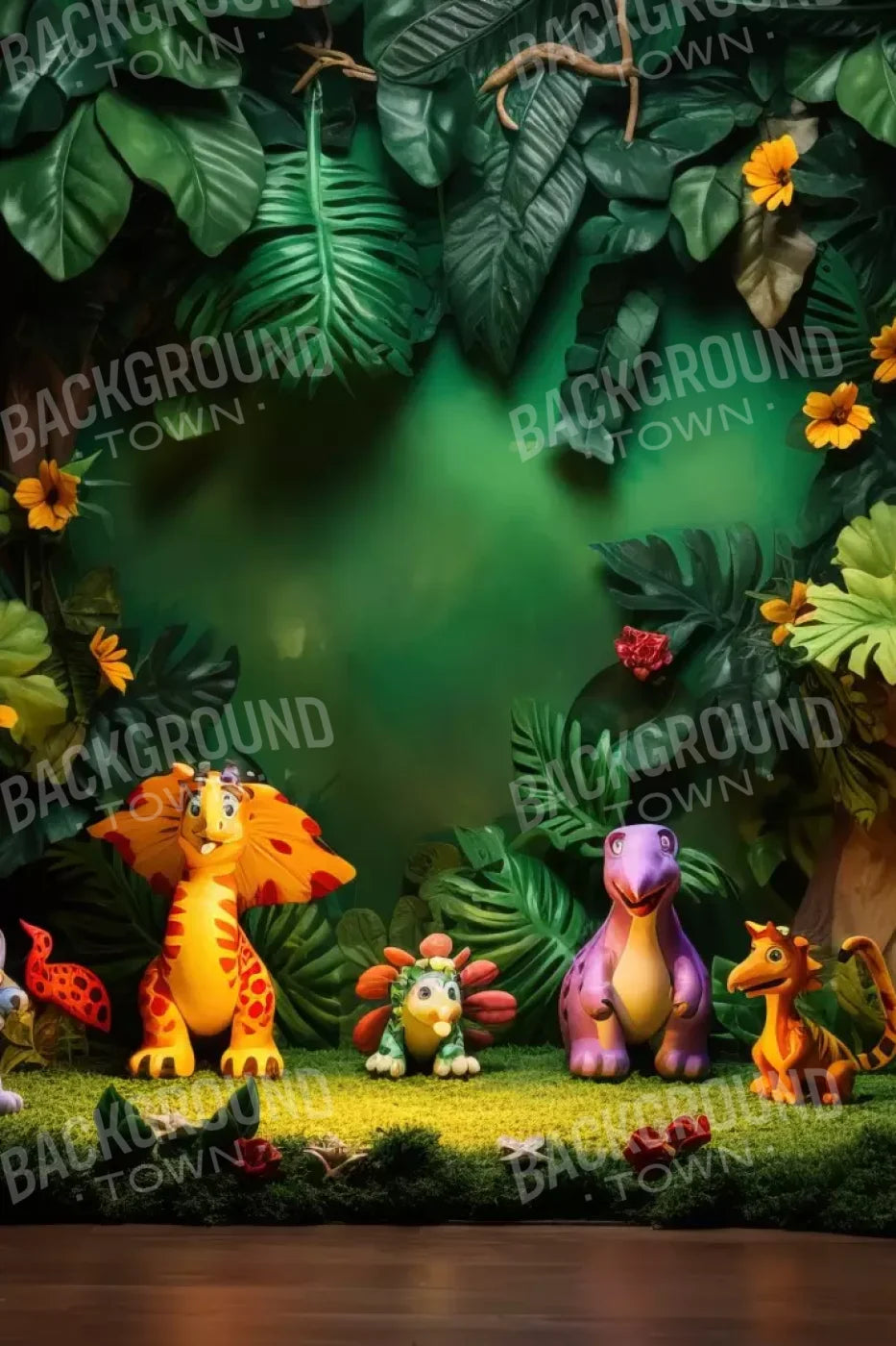 Dinosaur Story 8’X12’ Ultracloth (96 X 144 Inch) Backdrop