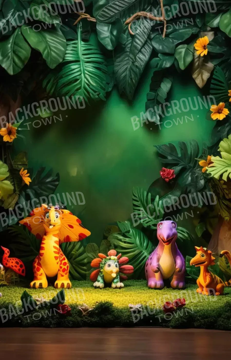 Dinosaur Story 9’X14’ Ultracloth (108 X 168 Inch) Backdrop