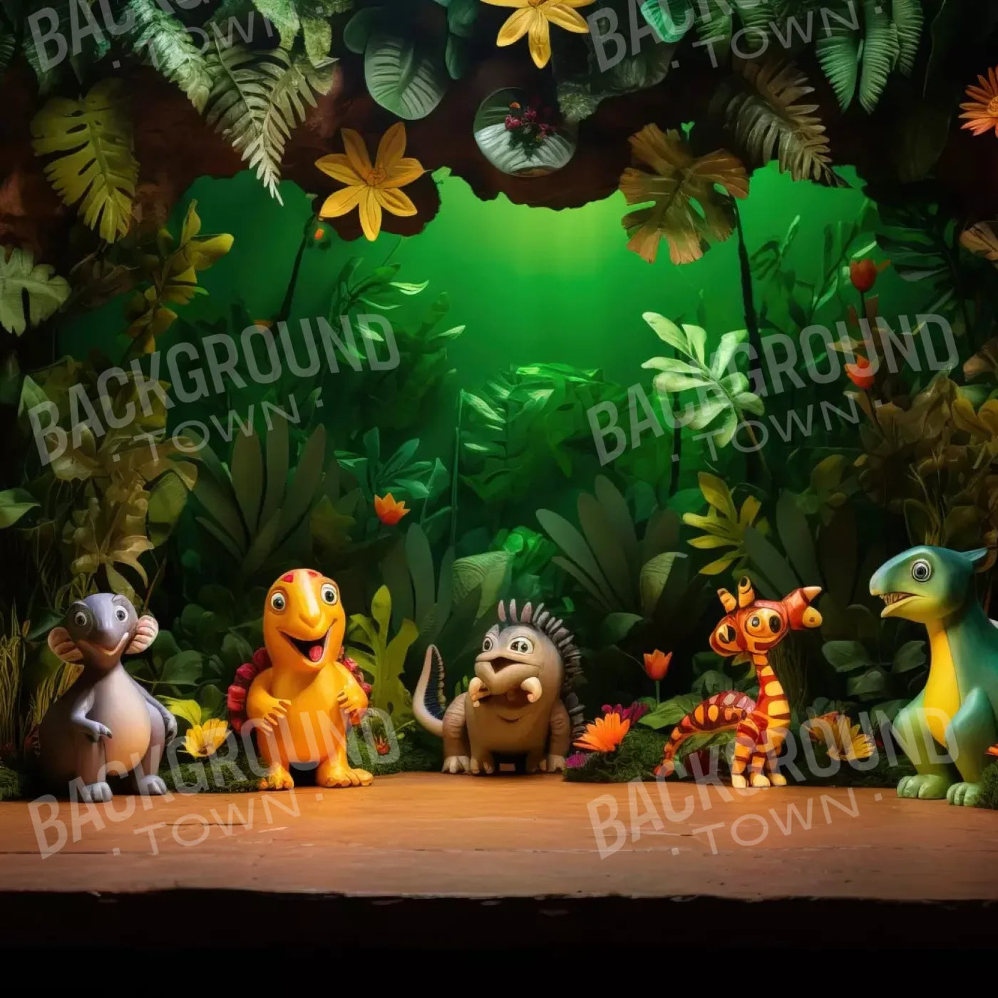 Dinosaur Story Ii 10’X10’ Ultracloth (120 X Inch) Backdrop