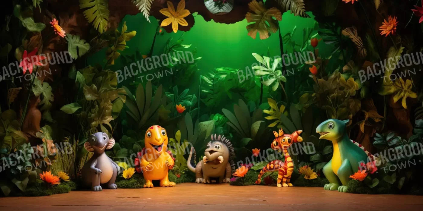 Dinosaur Story Ii 20’X10’ Ultracloth (240 X 120 Inch) Backdrop