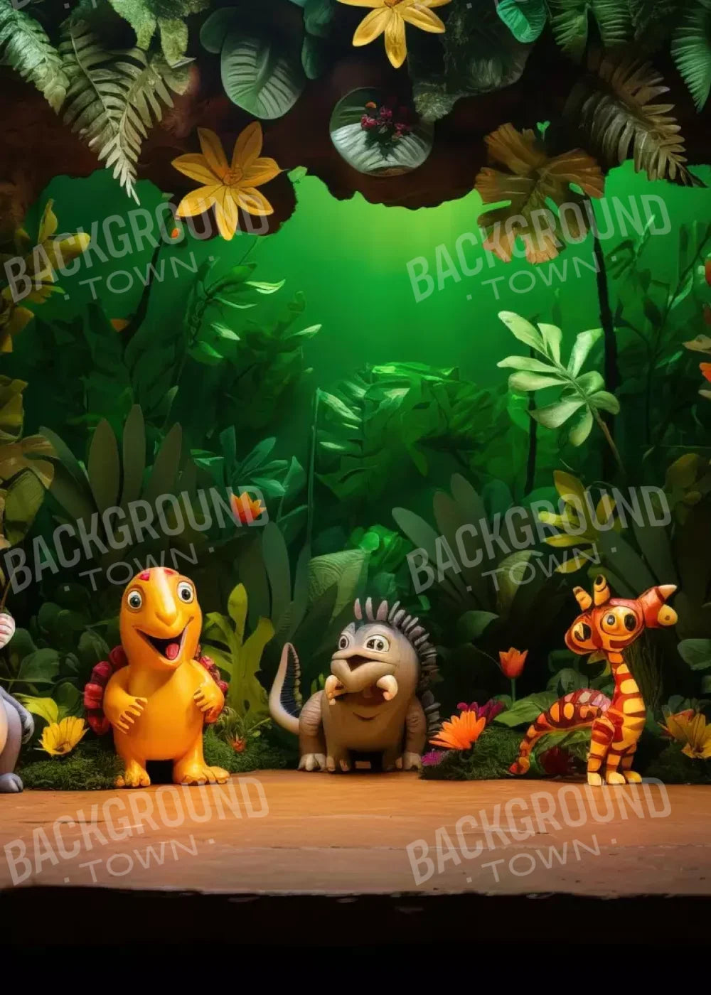 Dinosaur Story Ii 5’X7’ Ultracloth (60 X 84 Inch) Backdrop