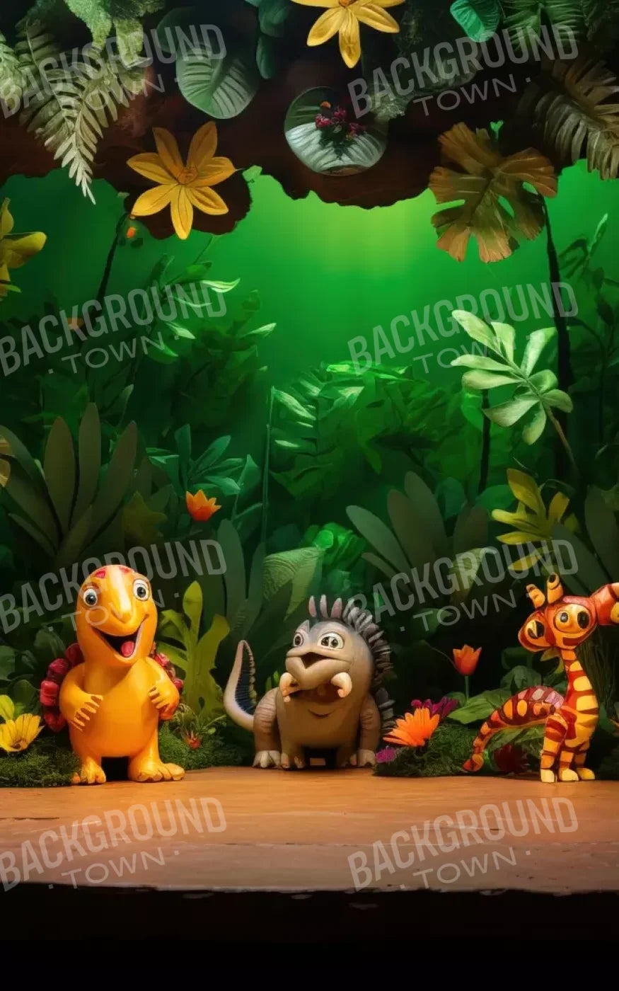 Dinosaur Story Ii 5’X8’ Ultracloth (60 X 96 Inch) Backdrop