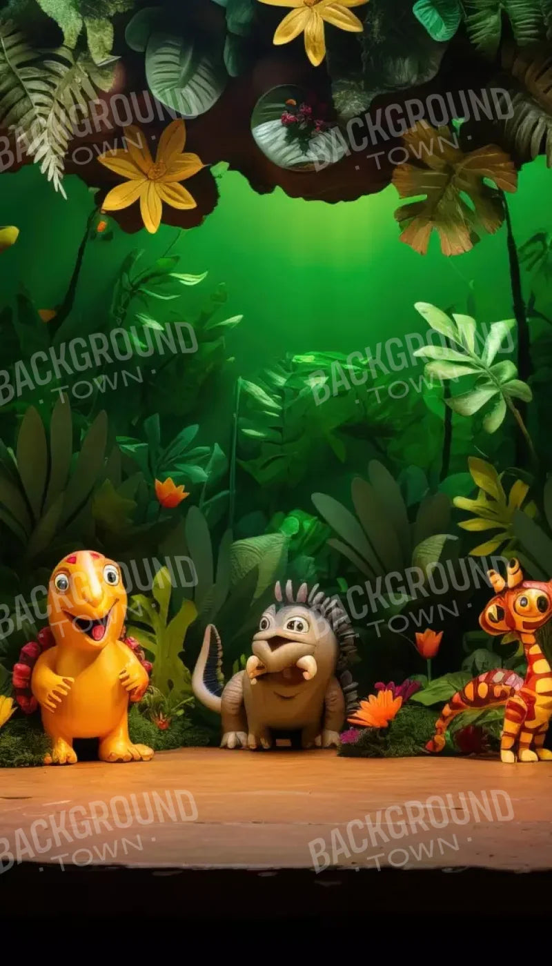 Dinosaur Story Ii 8’X14’ Ultracloth (96 X 168 Inch) Backdrop