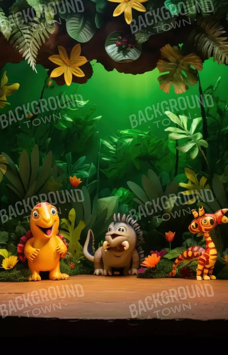 Dinosaur Story Ii 9’X14’ Ultracloth (108 X 168 Inch) Backdrop