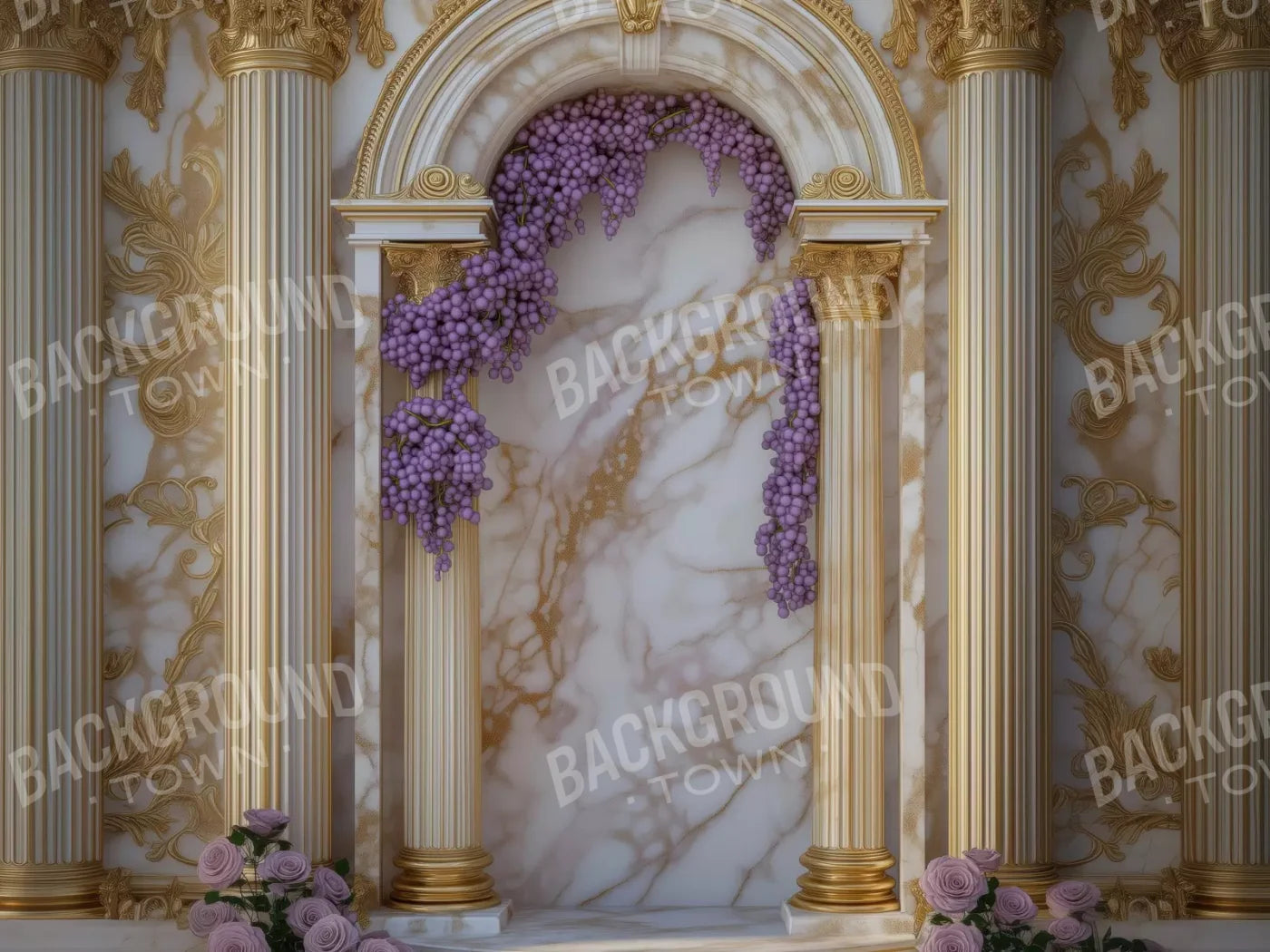 Dionysus Archway 6’8X5’ Fleece (80 X 60 Inch) Backdrop