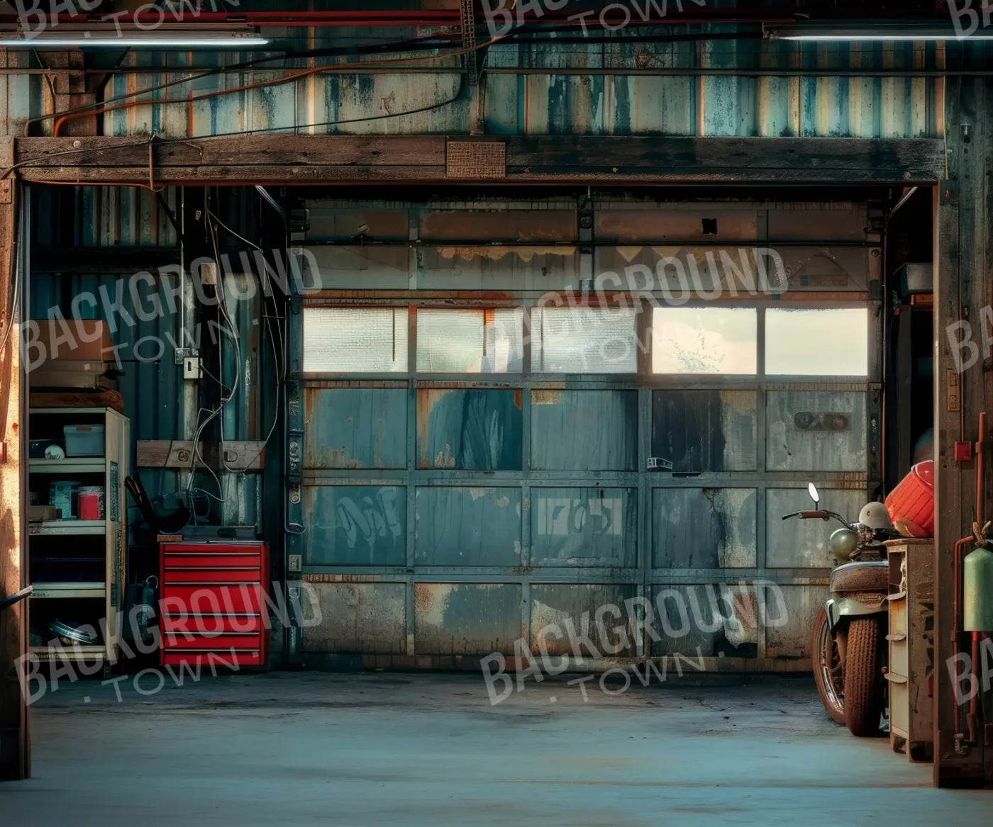 Dirty Garage 12’x10’ UltraCloth (144 x 120 inch) Backdrop