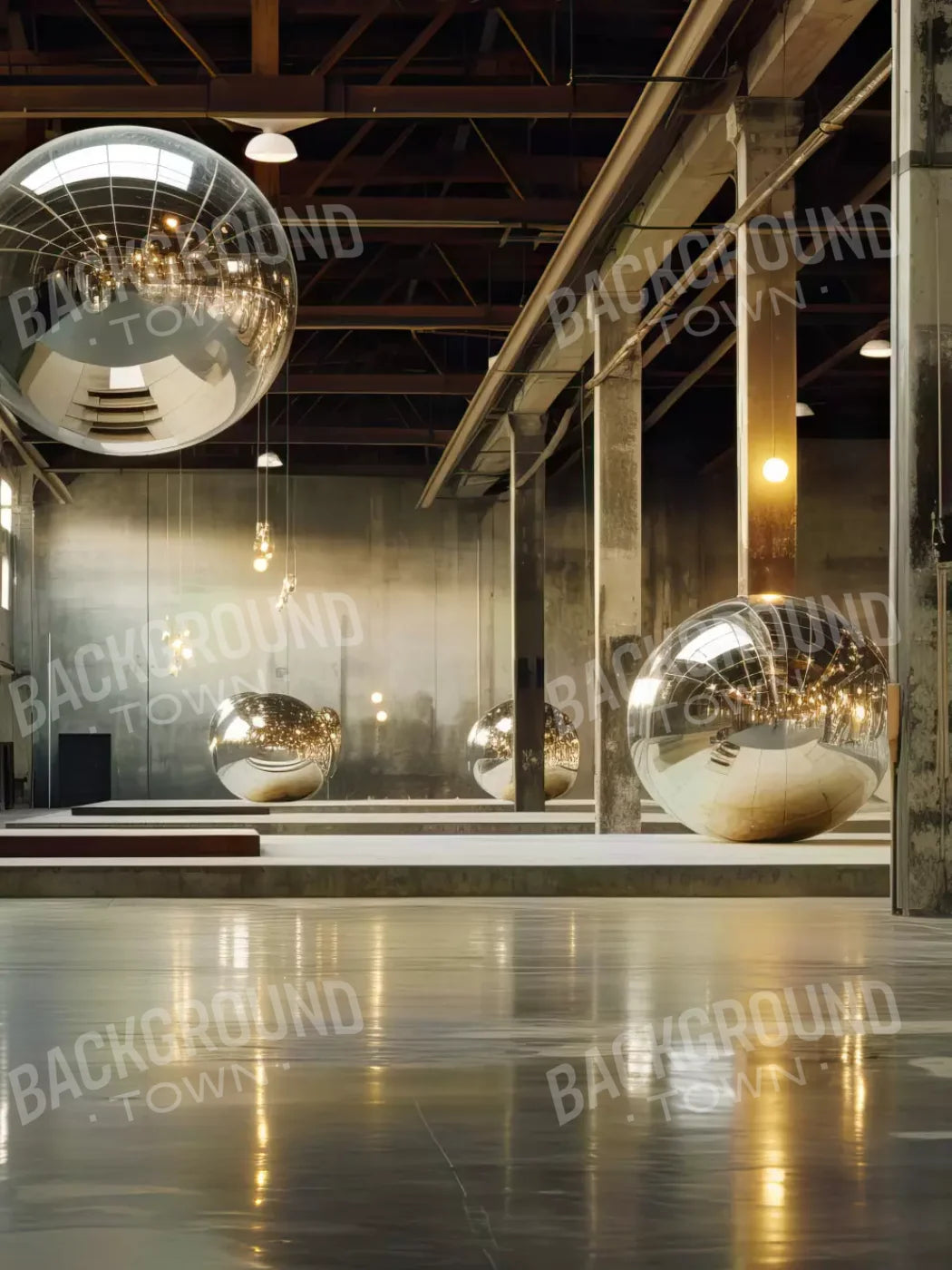 Disco Balls I 5X68 Fleece ( 60 X 80 Inch ) Backdrop