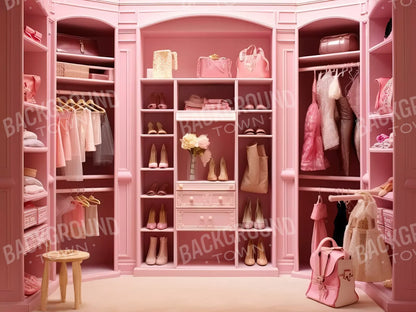 Doll House Closet 10X8 Fleece ( 120 X 96 Inch ) Backdrop