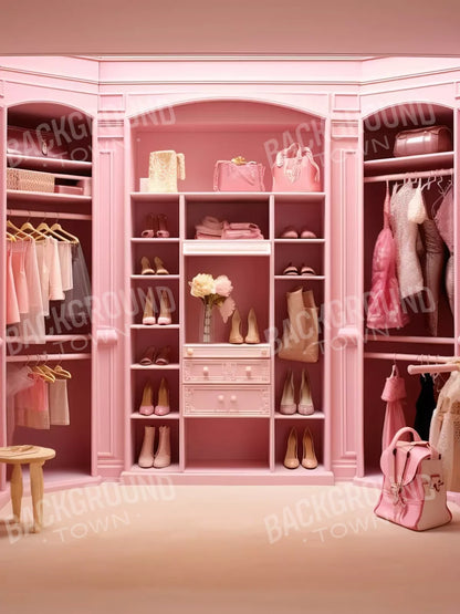 Doll House Closet 8X10 Fleece ( 96 X 120 Inch ) Backdrop