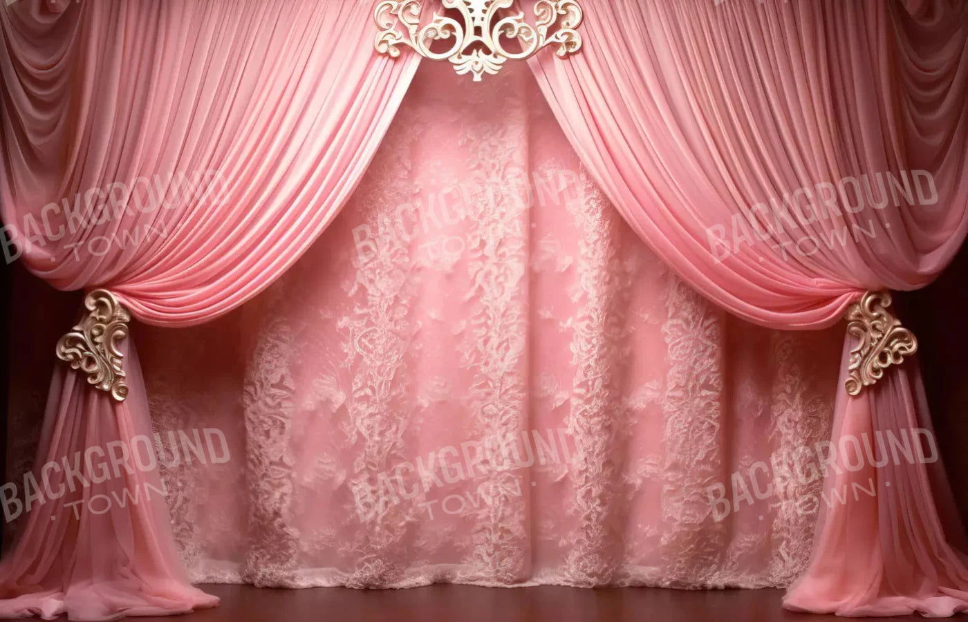 Doll House Curtains 12X8 Ultracloth ( 144 X 96 Inch ) Backdrop
