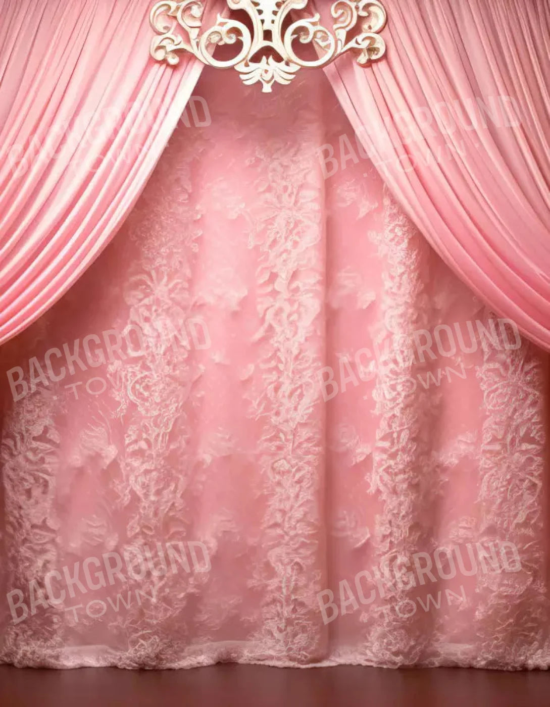 Doll House Curtains 6X8 Fleece ( 72 X 96 Inch ) Backdrop
