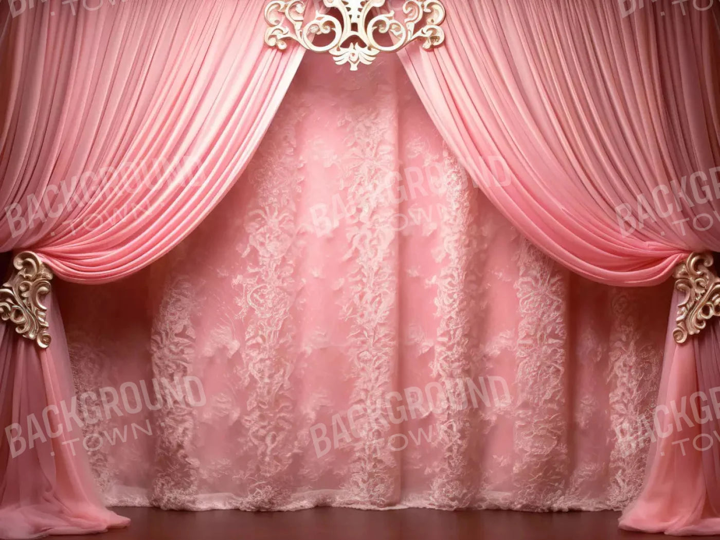 Doll House Curtains 7X5 Ultracloth ( 84 X 60 Inch ) Backdrop