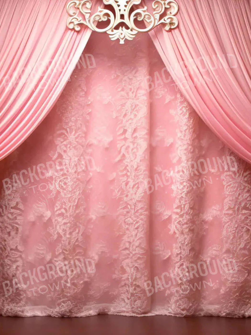Doll House Curtains 8X10 Fleece ( 96 X 120 Inch ) Backdrop
