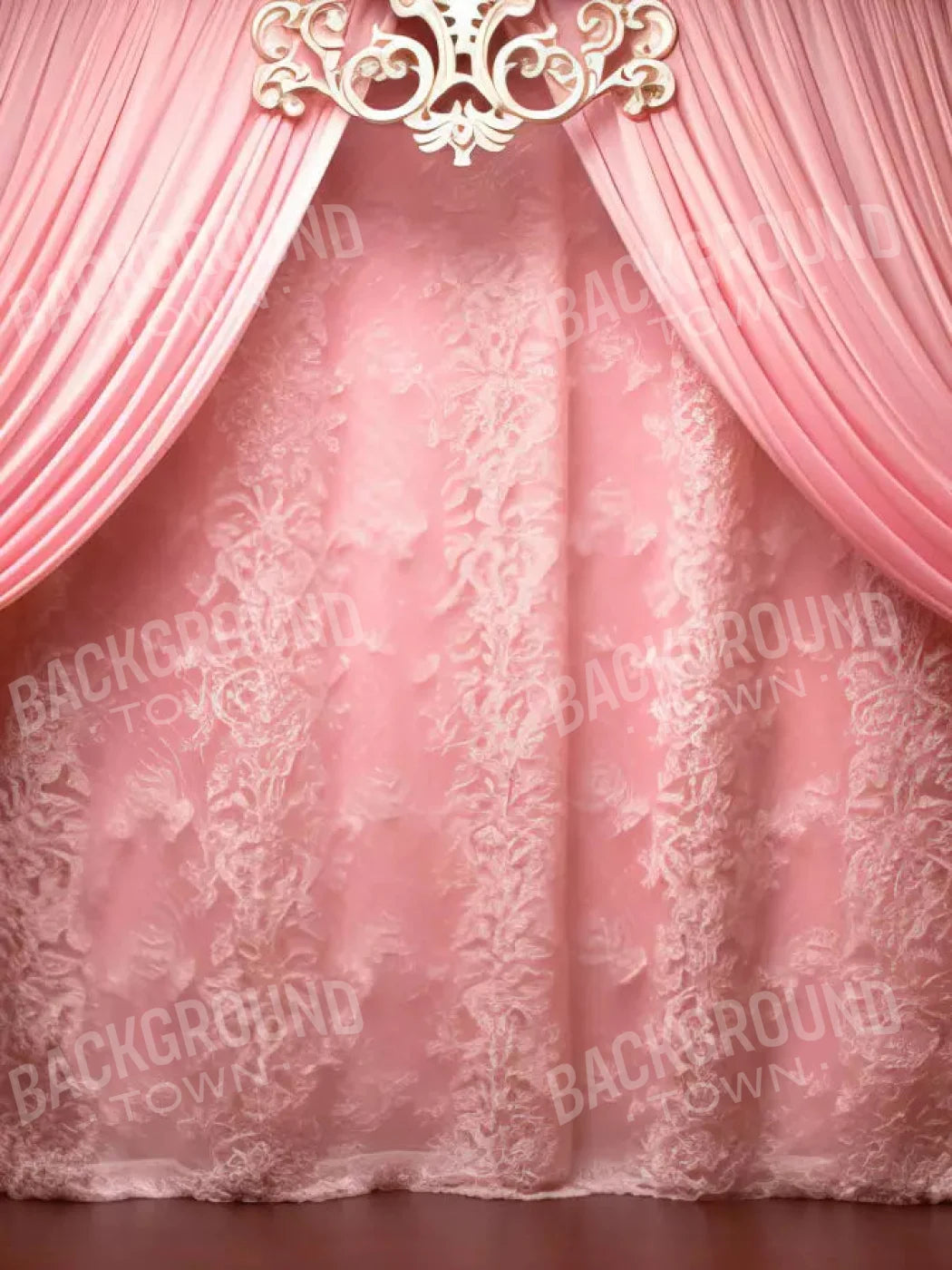 Doll House Curtains 8X10 Fleece ( 96 X 120 Inch ) Backdrop