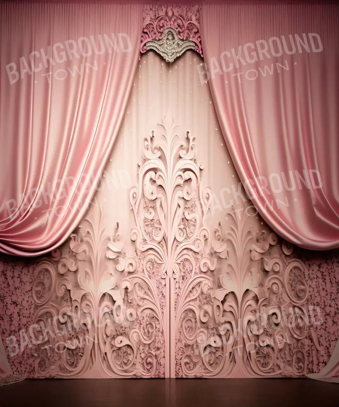 Doll House Curtains Ii 10’X12’ Ultracloth (120 X 144 Inch) Backdrop