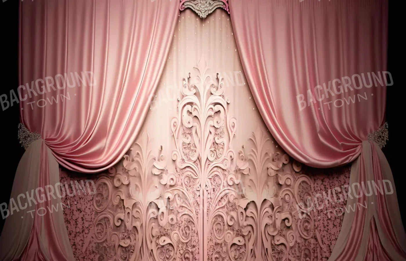 Doll House Curtains Ii 14’X9’ Ultracloth (168 X 108 Inch) Backdrop
