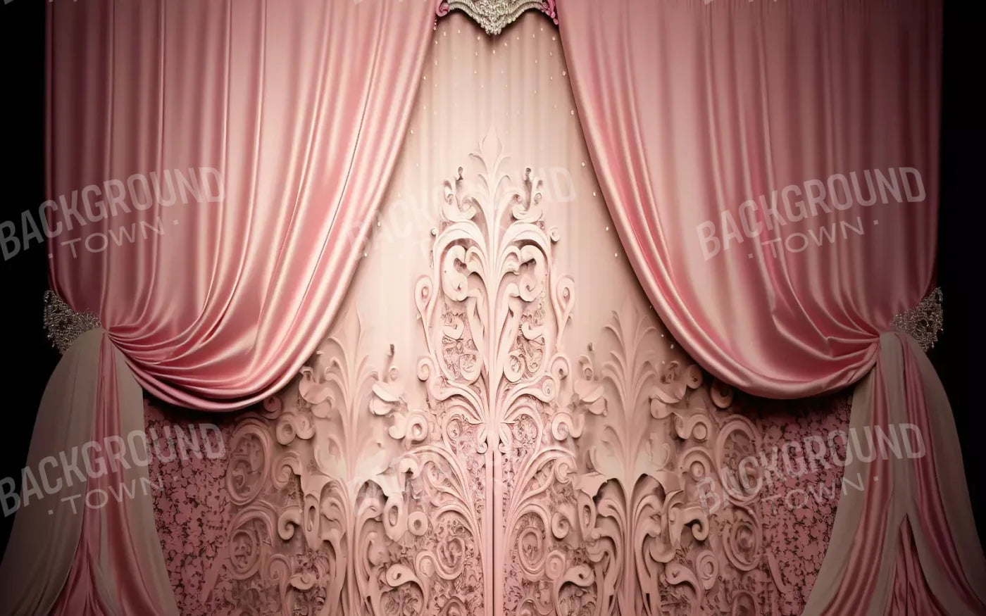 Doll House Curtains Ii 16’X10’ Ultracloth (192 X 120 Inch) Backdrop
