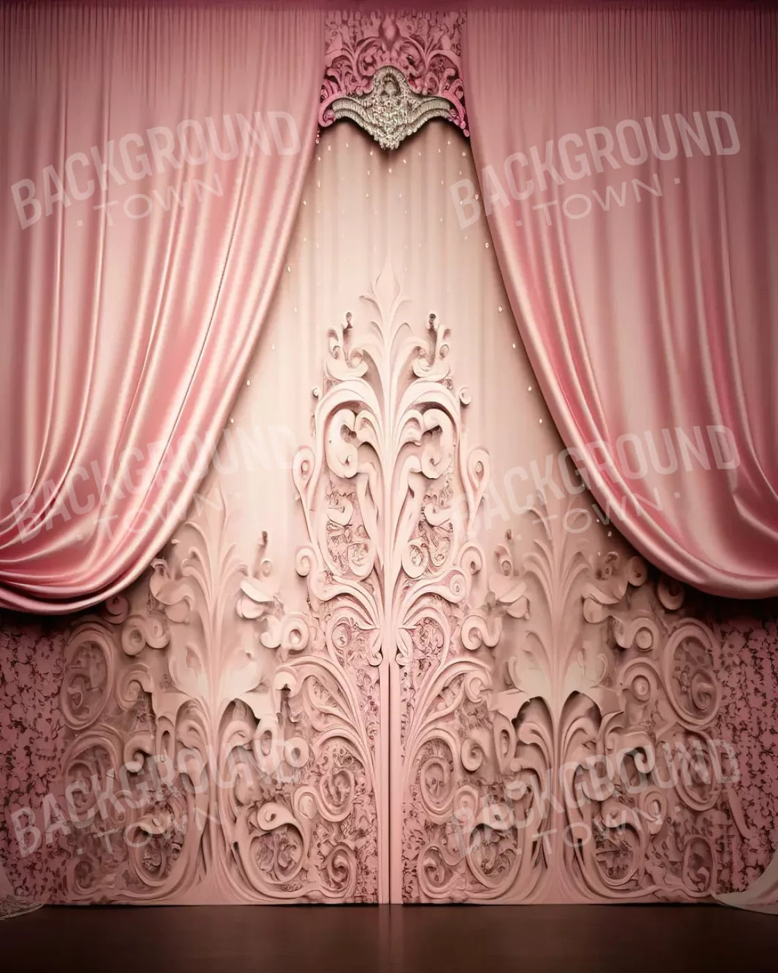 Doll House Curtains Ii 8’X10’ Fleece (96 X 120 Inch) Backdrop