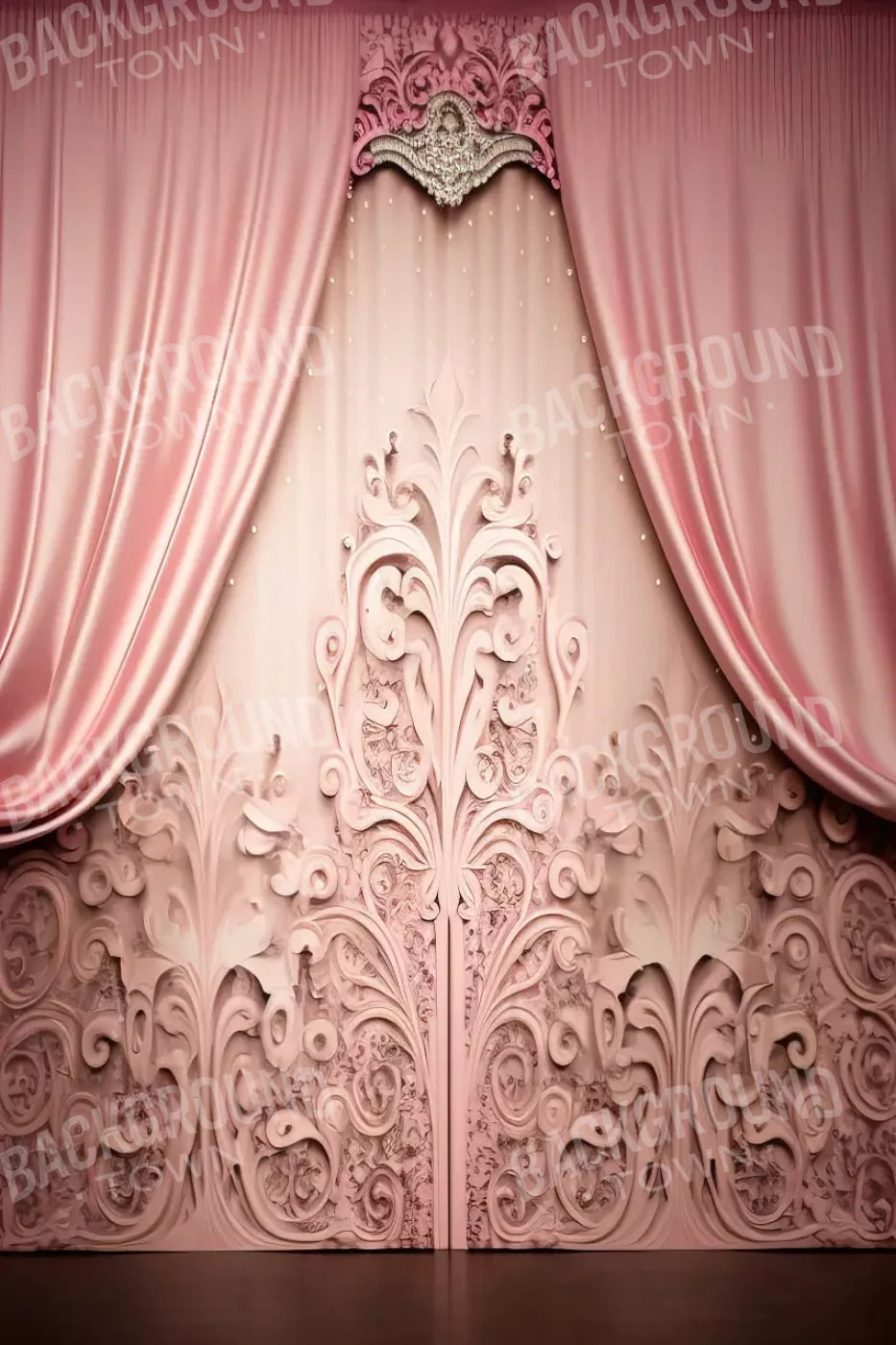 Doll House Curtains Ii 8’X12’ Ultracloth (96 X 144 Inch) Backdrop