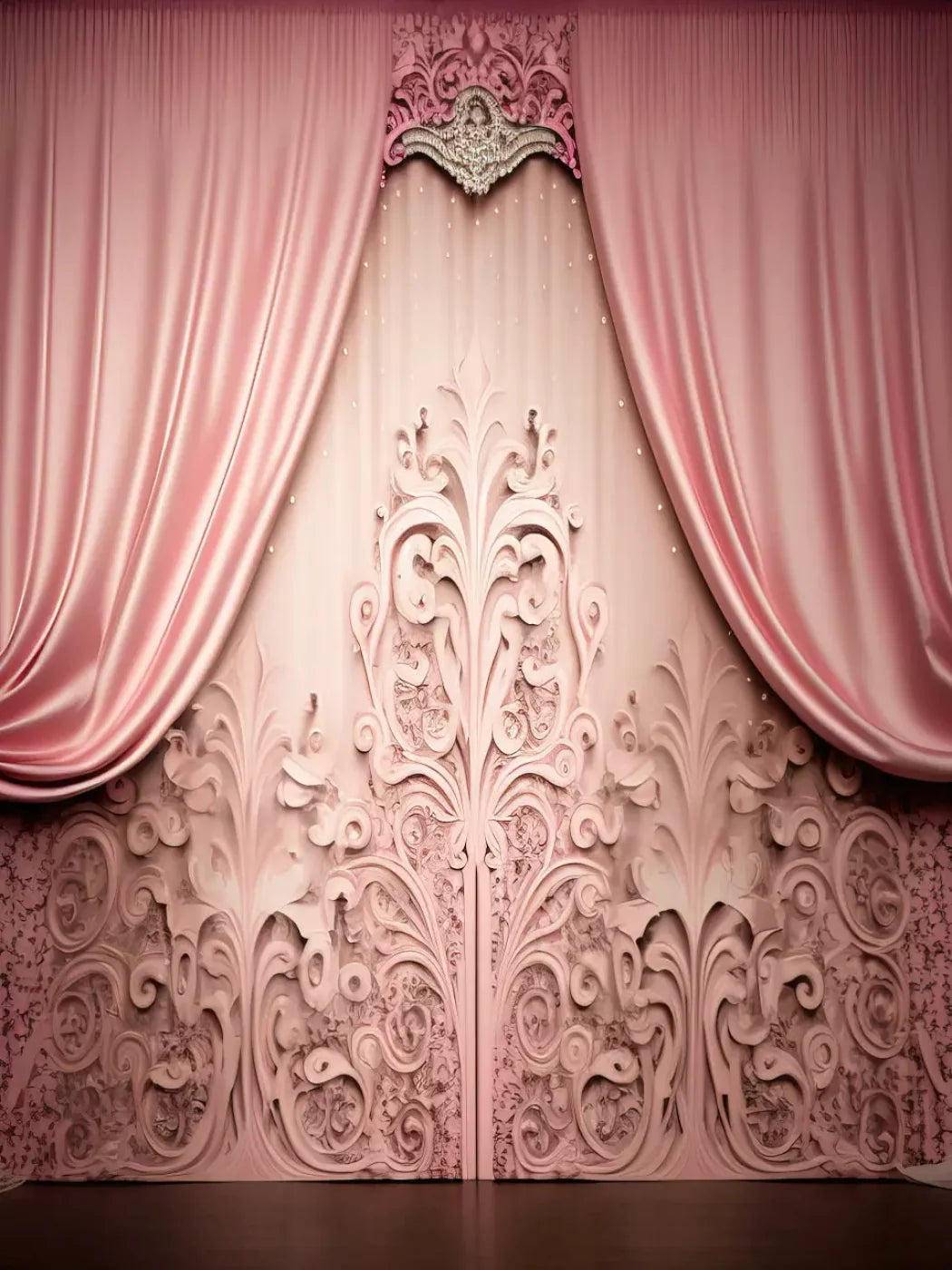Doll House Curtains Ii 5’X6’8 Fleece (60 X 80 Inch) Backdrop