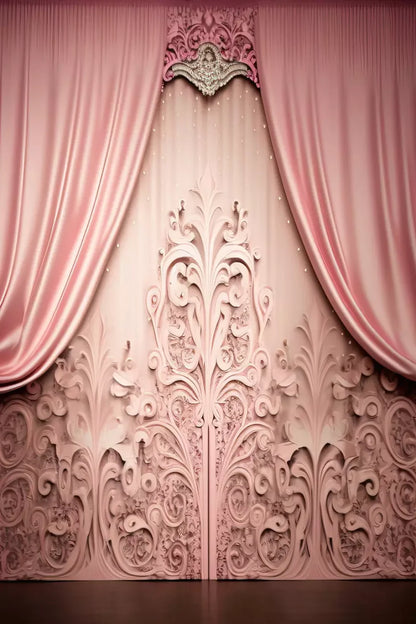 Doll House Curtains Ii 8’X12’ Ultracloth (96 X 144 Inch) Backdrop
