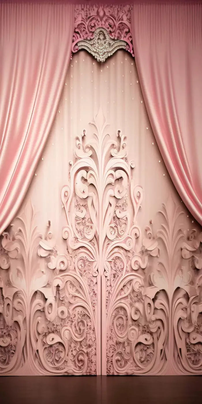 Doll House Curtains Ii 10’X20’ Ultracloth (120 X 240 Inch) Backdrop