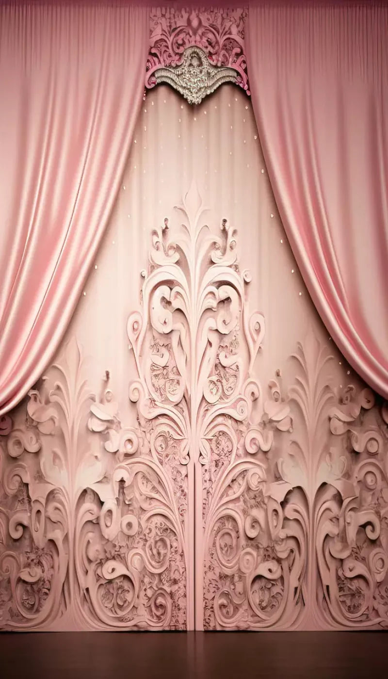Doll House Curtains Ii 8’X14’ Ultracloth (96 X 168 Inch) Backdrop