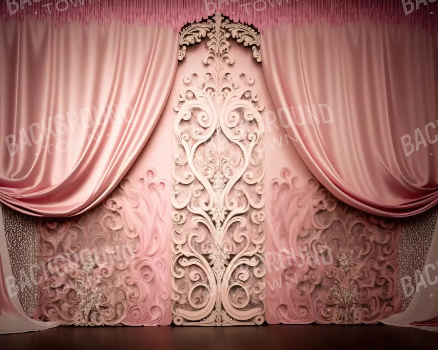 Doll House Curtains Iii 10’X8’ Fleece (120 X 96 Inch) Backdrop