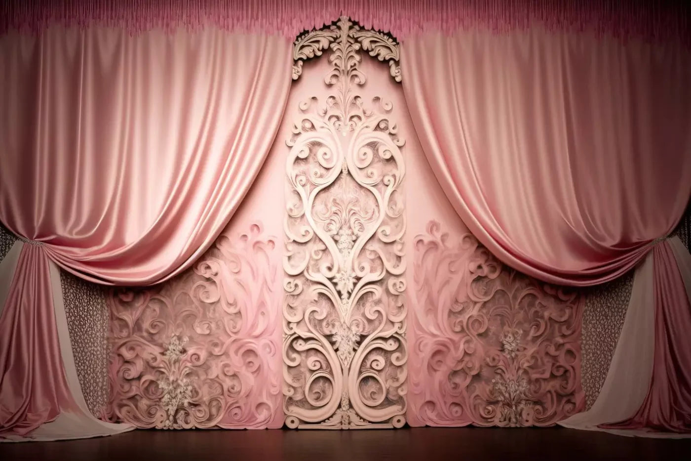 Doll House Curtains Iii 12’X8’ Ultracloth (144 X 96 Inch) Backdrop