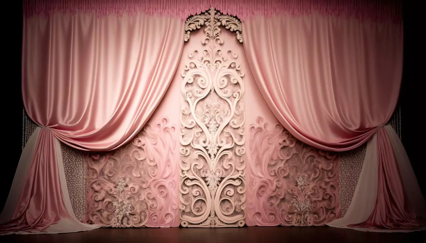 Doll House Curtains Iii 14’X8’ Ultracloth (168 X 96 Inch) Backdrop